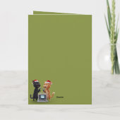 Funny anthropomorphic cats Christmas Kaart (Achterkant)