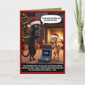 Funny anthropomorphic cats Christmas Kaart (Voorkant)