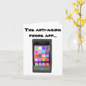 Funny Anti Aging Happy Birthday Phone App Kaart (Gele Bloem)