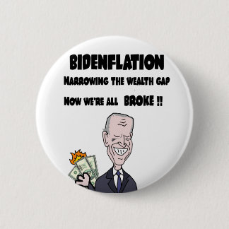 Funny Anti-Biden Bidenflatie Inflatie Ronde Button 5,7 Cm