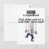 Funny anti Biden Puppet Inspiron Satire Briefkaart (Voorkant / Achterkant)