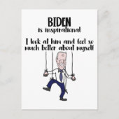 Funny anti Biden Puppet Inspiron Satire Briefkaart (Voorkant)