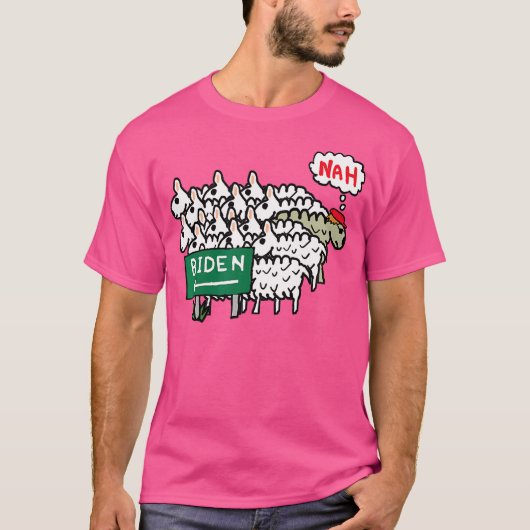 Funny Anti Biden Sheep T-shirt (Voorkant)