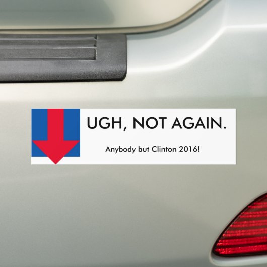 Funny Anti-Clinton Bumpersticker (Op auto)