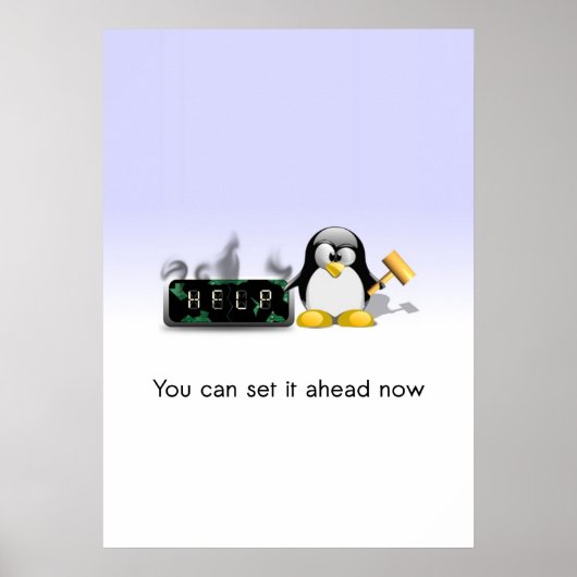 Funny Anti Daylight Saving Time Poster (Voorkant)