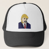 Funny Anti Donald Trump Politieke Cartoon Trucker Pet (Voorkant)
