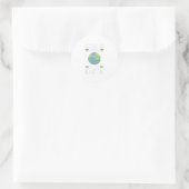 Funny Anti Flat Earth TShirt Ronde Sticker (Tas)