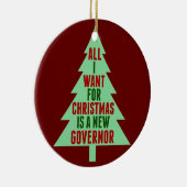 Funny Anti-Gouverneur Abbott kerstboom Keramisch Ornament (Rechts)