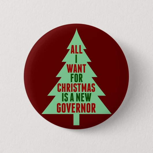 Funny Anti-Gouverneur Politieke Kerstman Humor Ronde Button 5,7 Cm (Voorkant)