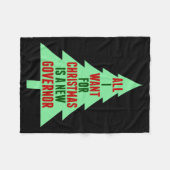 Funny Anti Governor Litical Christmas Humor  Fleece Deken (Voorkant (Horizontaal))