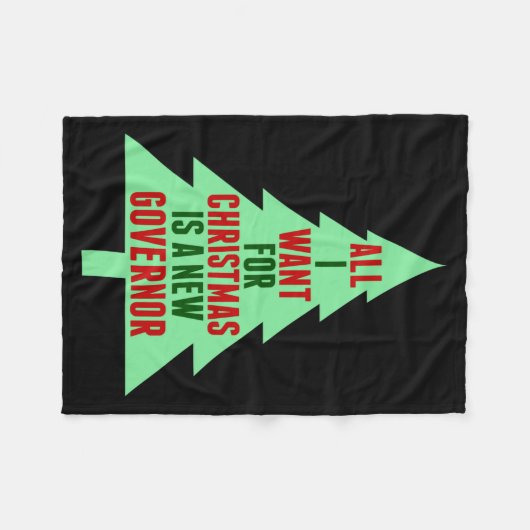 Funny Anti Governor Litical Christmas Humor  Fleece Deken (Voorkant (Horizontaal))