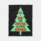Funny Anti Governor Litical Christmas Humor  Fleece Deken (Voorkant)