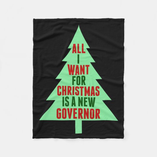Funny Anti Governor Litical Christmas Humor  Fleece Deken (Voorkant)