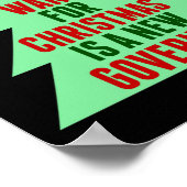 Funny Anti Governor Litical Christmas Humor  Poster (Hoek)