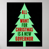 Funny Anti Governor Litical Christmas Humor  Poster (Voorkant)
