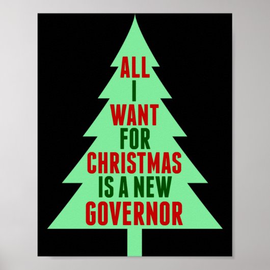 Funny Anti Governor Litical Christmas Humor  Poster (Voorkant)
