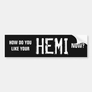 Funny anti-HEMI sticker voor kleine auto's en vrac