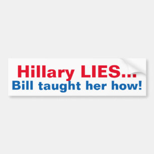 FUNNY ANTI-HILLARY BUMPERSTICKER