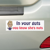 Funny anti Hillary Political Bumpersticker (Op auto)