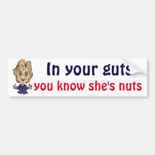 Funny anti Hillary Political Bumpersticker
