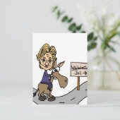 Funny Anti-Hillary Politieke Cartoon Briefkaart (Staand voorkant)