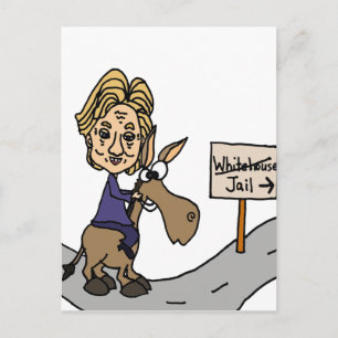 Funny Anti-Hillary Politieke Cartoon Briefkaart
