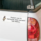 Funny Anti Hillary State Secrets Cartoon Bumpersticker (Op Truck)