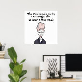 Funny anti Joe Biden die Masker Politics draagt Poster (Thuiskantoor)