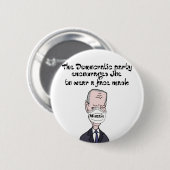Funny anti Joe Biden die Masker Politics draagt Ronde Button 5,7 Cm (Voorkant /achterkant)