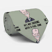 Funny Anti Joe Biden en Inflation Political Carto Stropdas (Opgerold)