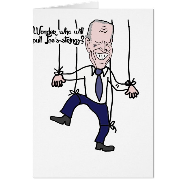 Funny Anti Joe Biden Puppet Politieke Cartoon (Voorkant)