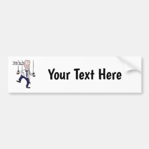 Funny Anti Joe Biden Puppet Politieke Cartoon Bumpersticker