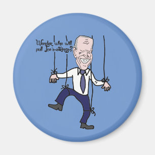 Funny Anti Joe Biden Puppet Politieke Cartoon Magneet