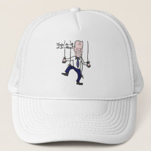 Funny Anti Joe Biden Puppet Politieke Cartoon Trucker Pet
