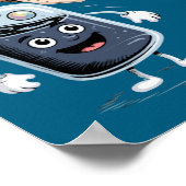 Funny Anti Meeting Elixir Retro Cartoon Office H  Poster (Hoek)