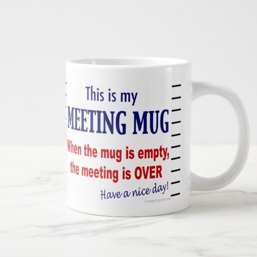 Funny Anti-Meeting Jumbo Coffee Mok (Rechts)