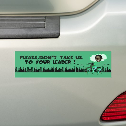 Funny anti Obama Bumpersticker (Op auto)
