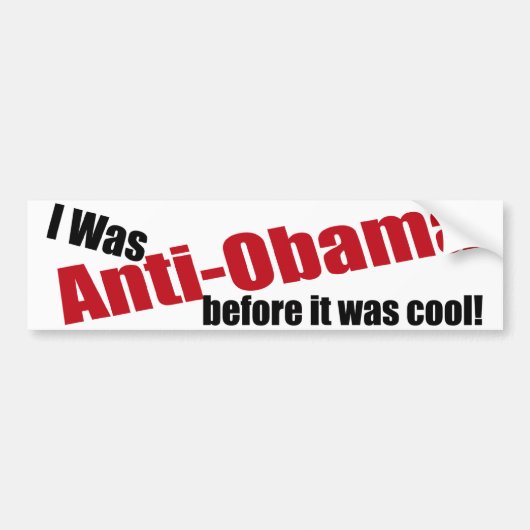 Funny Anti-Obama Bumpersticker (Voorkant)