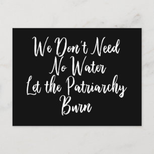 Funny Anti Patriarchy Feminist Quote voor Vrouwen Briefkaart
