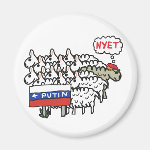 Funny Anti Poetin Magneet