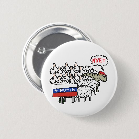 Funny Anti Poetin Ronde Button 5,7 Cm (Voorkant /achterkant)