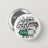 Funny Anti-Poetin Sheep Ronde Button 5,7 Cm (Voorkant /achterkant)