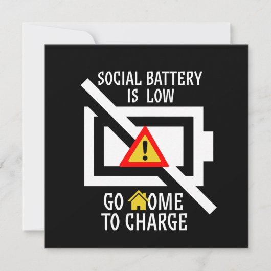 Funny Anti Social Introvert Introversion Social Ba Kaart (Voorkant)