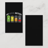 Funny Anti Social Introvert Low Social Battery Visitekaartje (Voorkant / Achterkant)