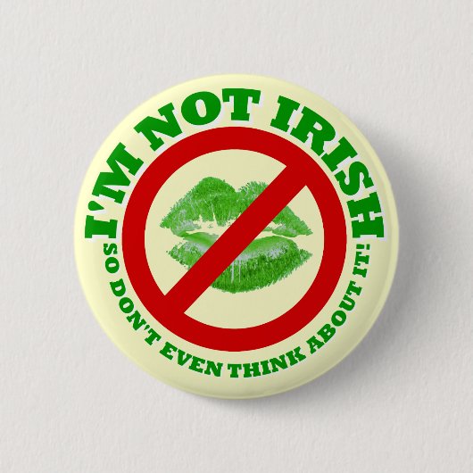 Funny anti St Patrick's day Ronde Button 5,7 Cm (Voorkant)