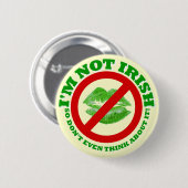 Funny anti St Patrick's day Ronde Button 5,7 Cm (Voorkant /achterkant)