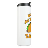 Funny Anti Taco Snob Cartoon Art Slogan Thermosbeker (Gedraaid links)