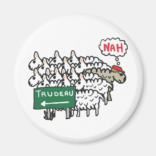 Funny Anti Trudeau Magneet (Voorkant)