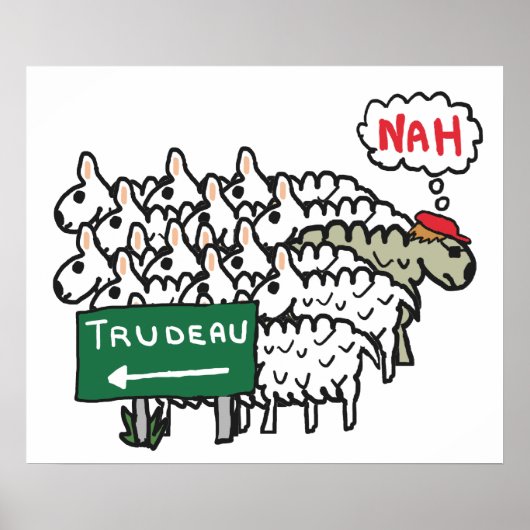 Funny Anti Trudeau Poster (Voorkant)