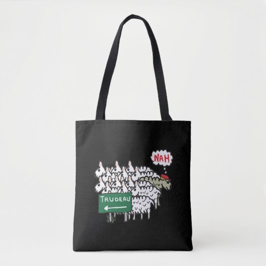 Funny Anti Trudeau Tote Bag (Voorkant)